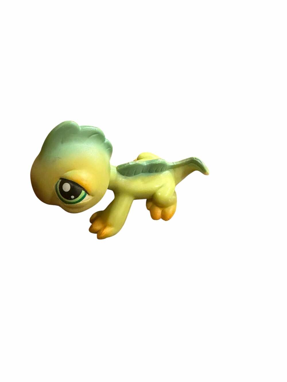 Littlest Pet Shop Authentic LPS #254 Green and Yellow Iguana Lizard
